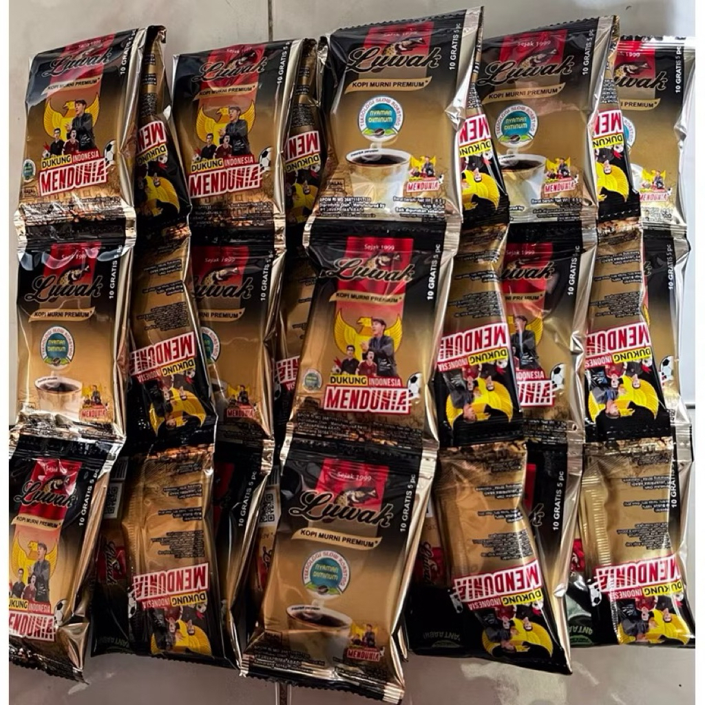 (10pcs) Kopi Luwak Mini 6.5g - Kopi Luwak Hitam Tanpa Gula