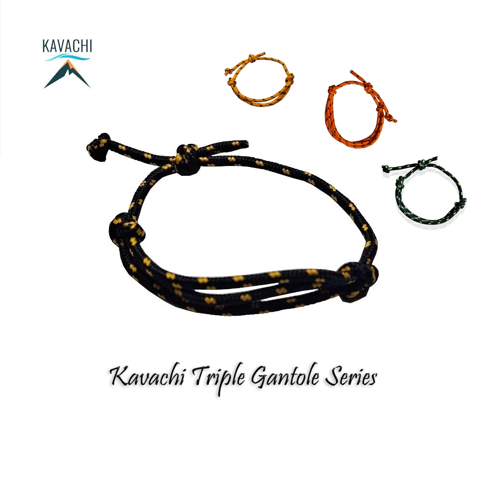 Kavachi Triple Gantole Bracelet - Gelang Tali Outdoor Adventure Gunung  - Handmade Awet Tahan Lama -