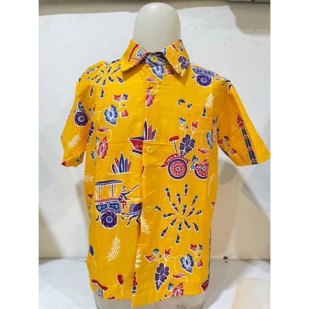 Seragam Batik Ondel-ondel gratis sablon logo