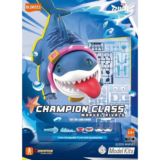 Blokees Champion Class Marvel Rivals Invicible Woman Jeff the land shark