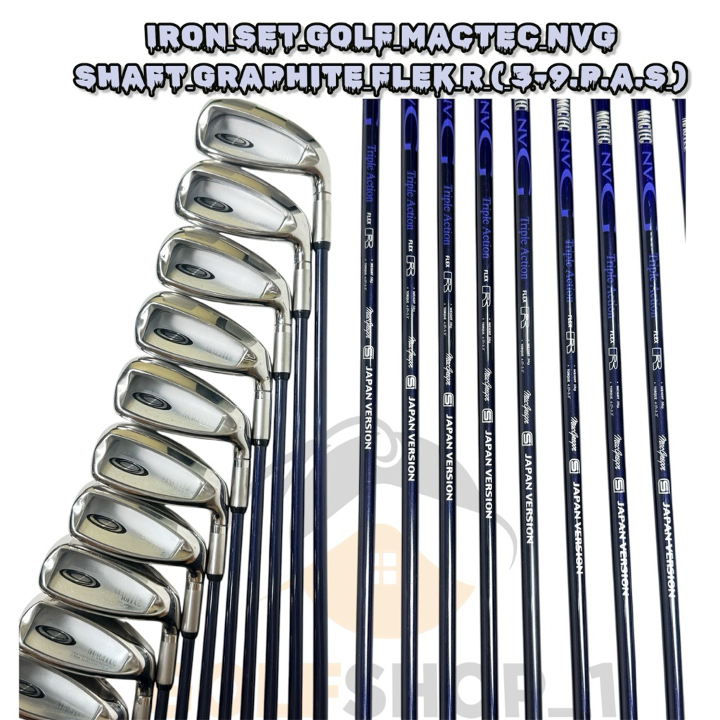 Iron Set Golf Man MacTec NVG Shaft Graphite Bekas Original-Stick Golf