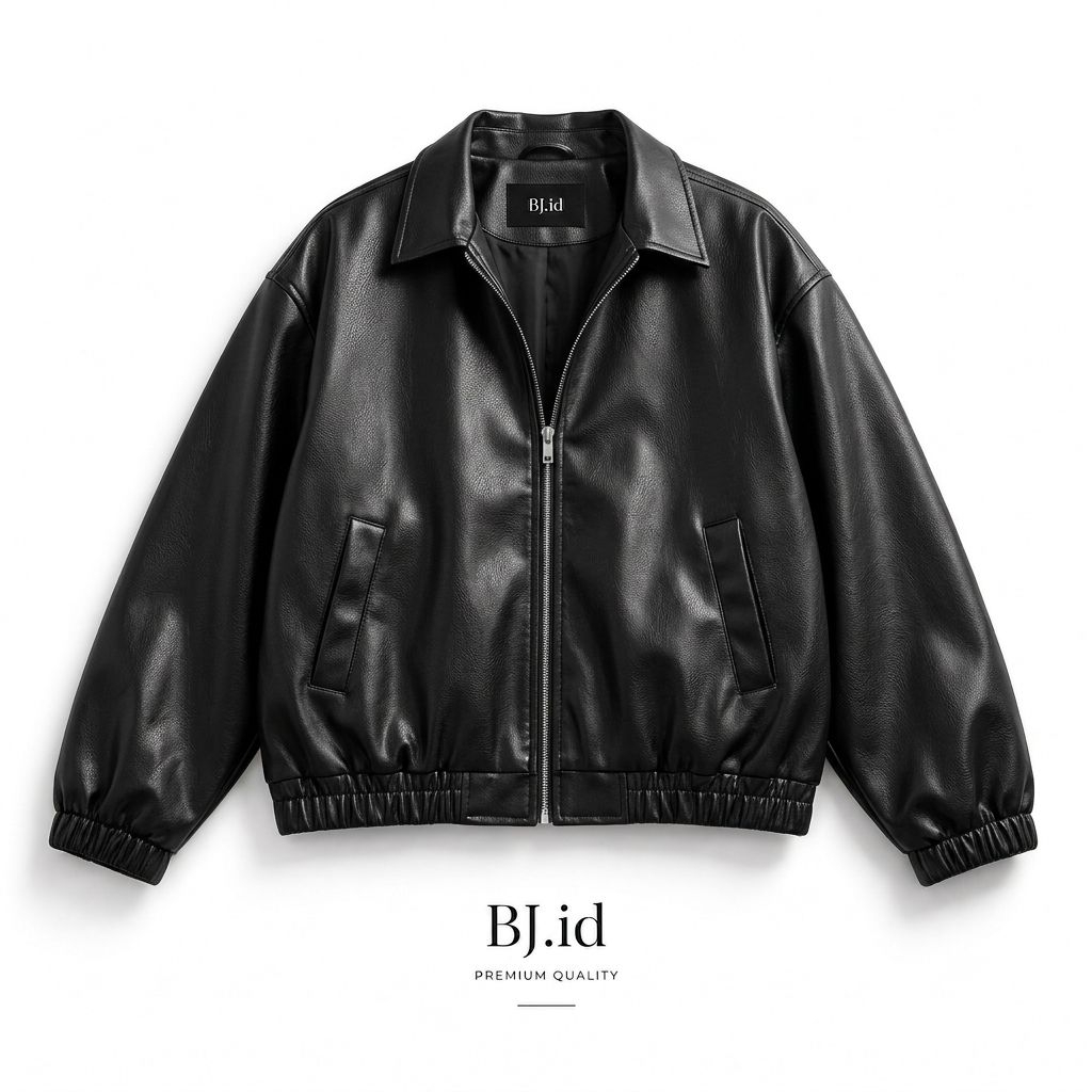 Vintage Leather Bomber Jaket Vintage PU Leather - Jaket Bomber Kulit - Jaket Kulit Pria Wanita Unise