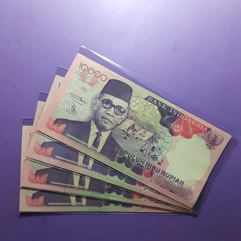 Uang kuno 10000 hamengku buwono tahun 1992