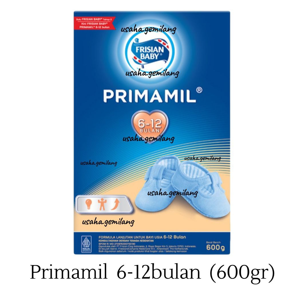Frisian Baby Primamil 6-12 Bulan Plain 600Gr - Susu Formula Bayi 6-12 Bulan / Susu Formula Bayi / Su