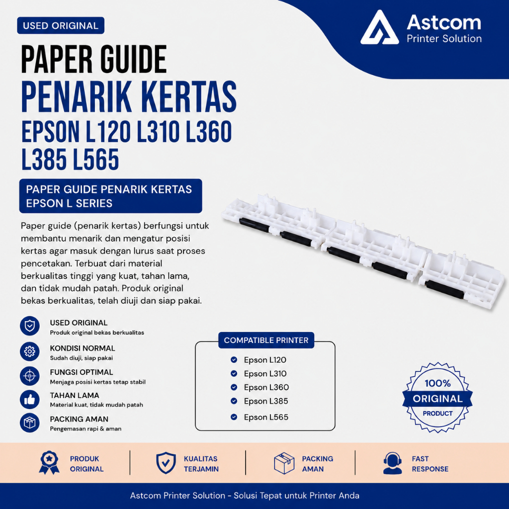 Paper Guide Epson L120 L310 L360 L385 L565 Original Bekas | Penuntun Kertas Printer Epson