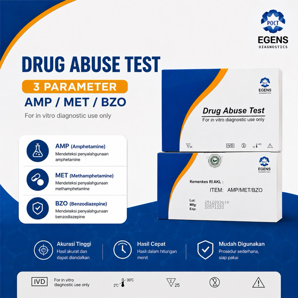 Alat Test Narkoba 3 P AMP/MET/BZO EGENS