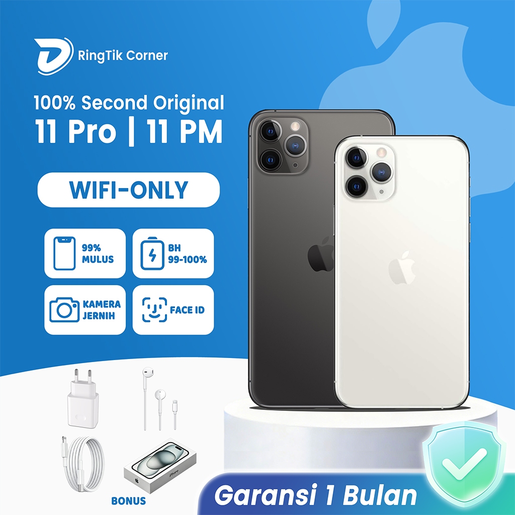 IPHONE 11 PRO/11 PRO MAX (WIFI ONLY) Variasi Khusus 64GB/256GB/512GB Bekas Original Mulus Fullset