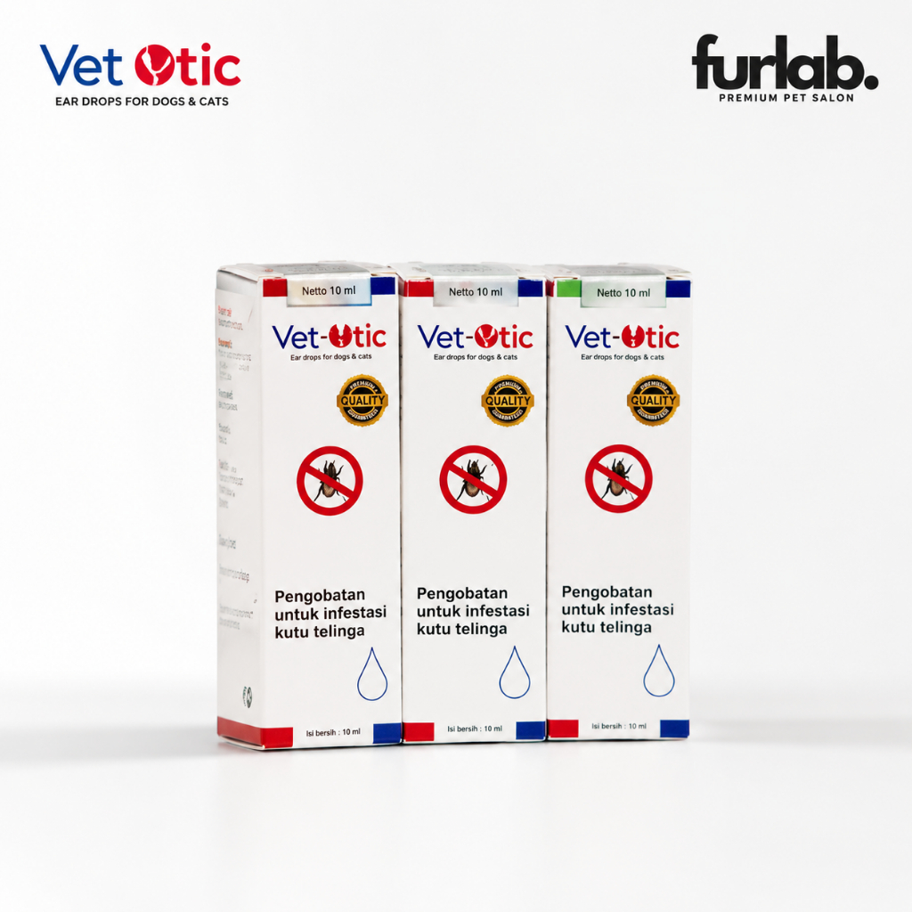 Vet-Otic 10 ml Obat Tetes Kutu Telinga Anjing Kucing Original