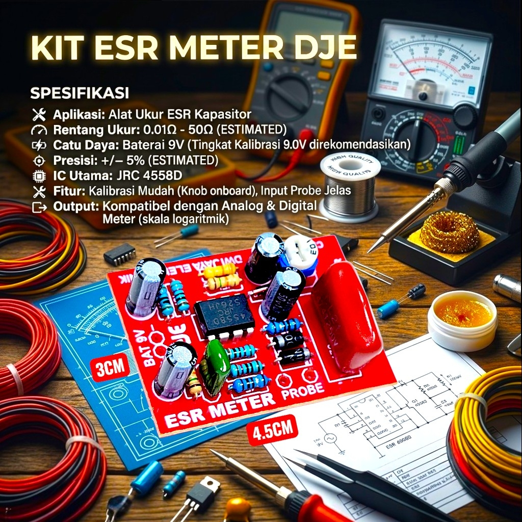 KIT ESR METER JRC 4558 ALAT CEK ELCO