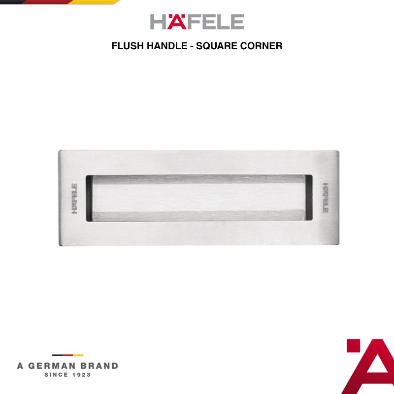 Hafele Gagang Pintu Door Flush Handle Square – Handle Pintu Tanam Pintu Geser Sliding Door   Stainle