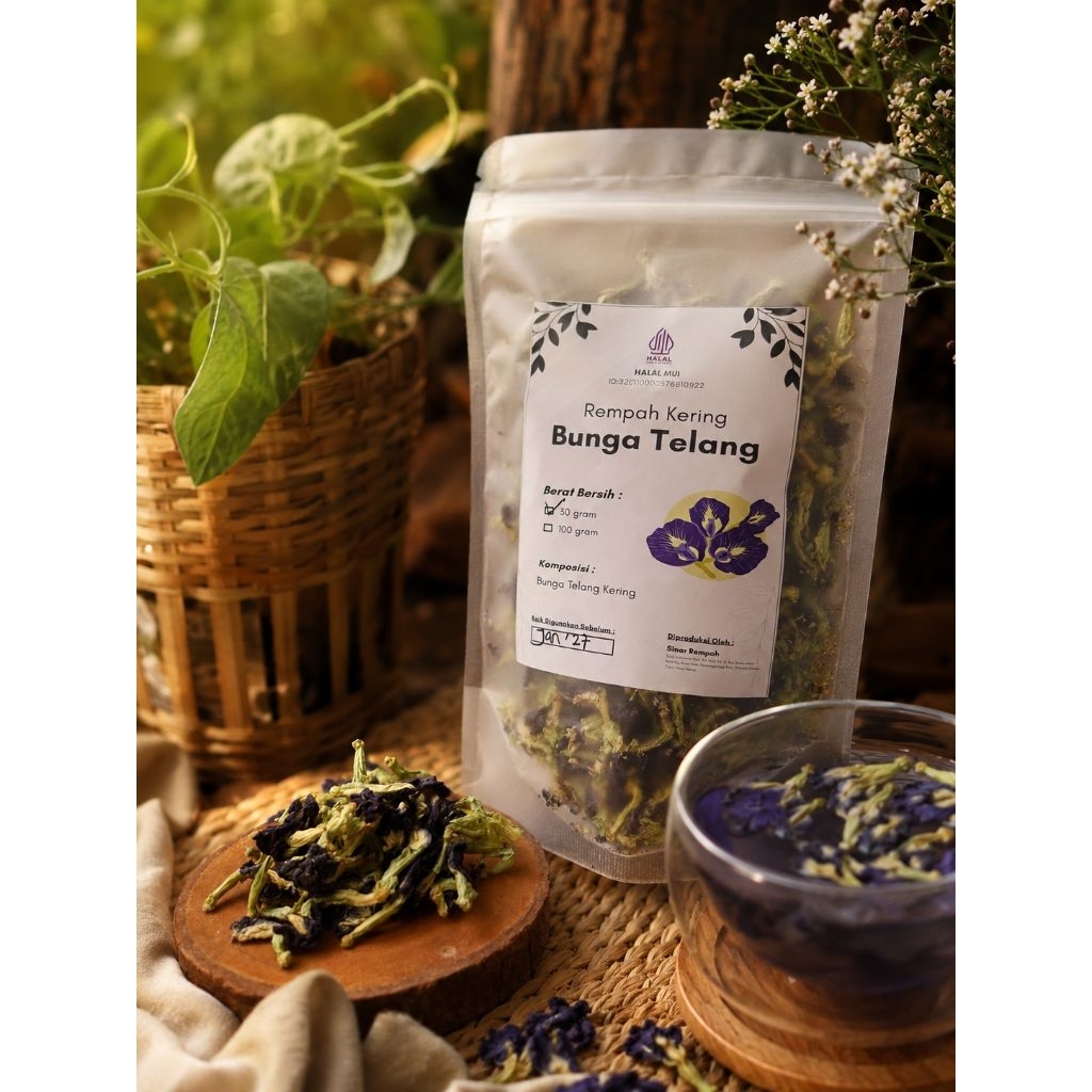 BUNGA TELANG KERING - Jamu Sinar Rempah by Apoteker Nia