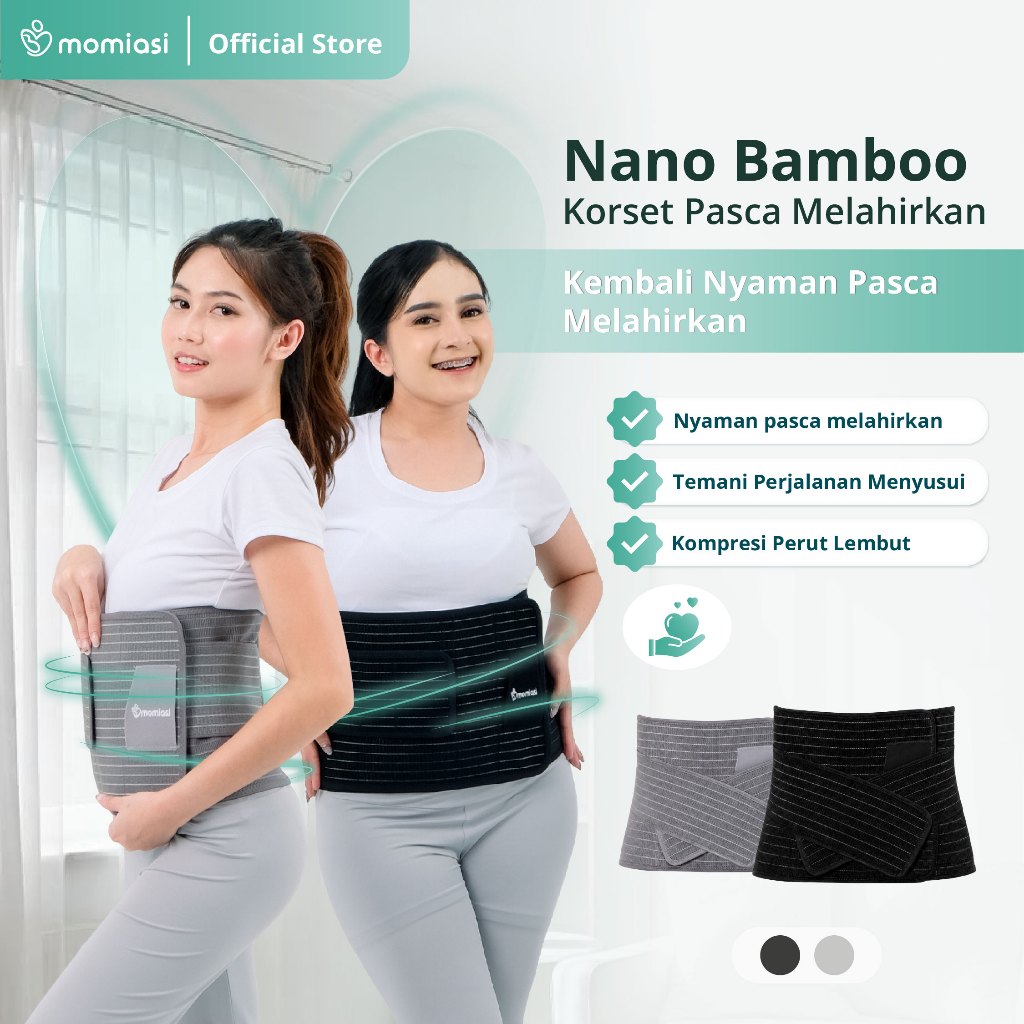 [BEST SELLER] Momiasi - Korset Nano Bamboo FAST SLIM - Premium Korset Nano Bamboo Pasca Melahirkan