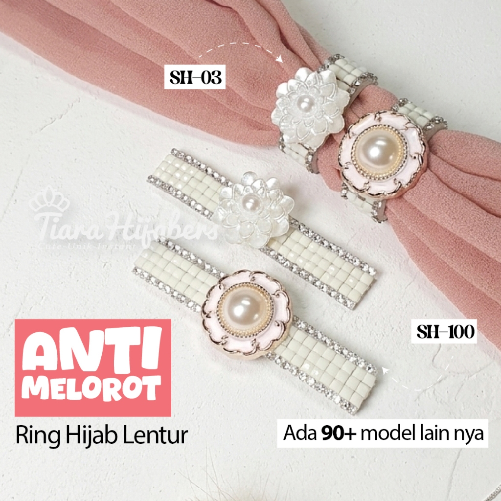 Anting lilit viral isi 2 biji kolong hijab ring hijab lentur aksesoris ring hijab viral dapat 2 pcs 