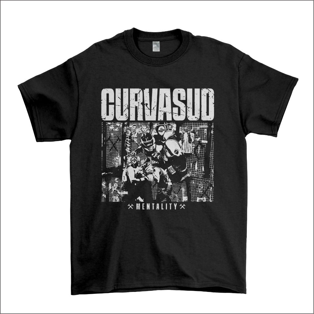 Kaos Distro Curvasud Mentality Casual Ultras Bcs x Pss Sleman