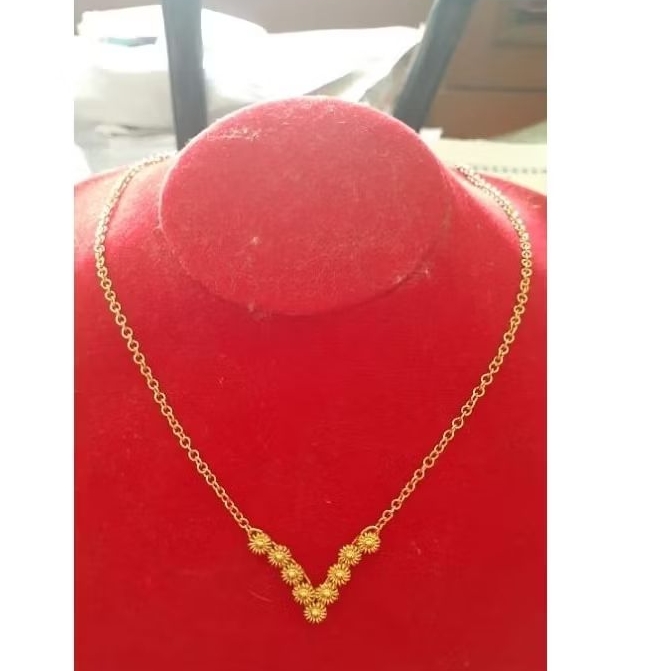 kalung bunga tulip - emas 24k(LM)- emas 99,99- 10gr