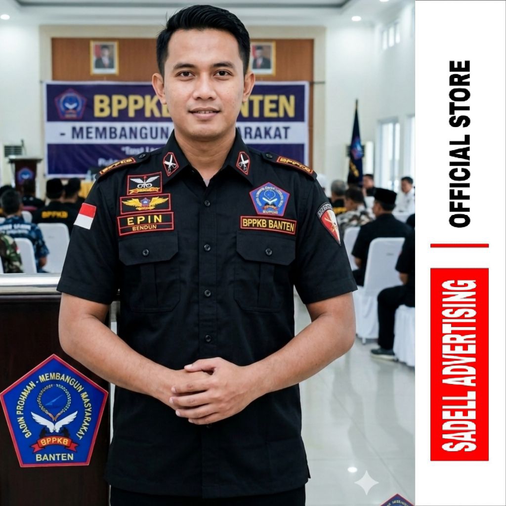 Kemeja BPPKB BANTEN Lengan Panjang / Pendek / Baju Ormas BPPKB / Seragam Ormas BPPKB Drill Premium
