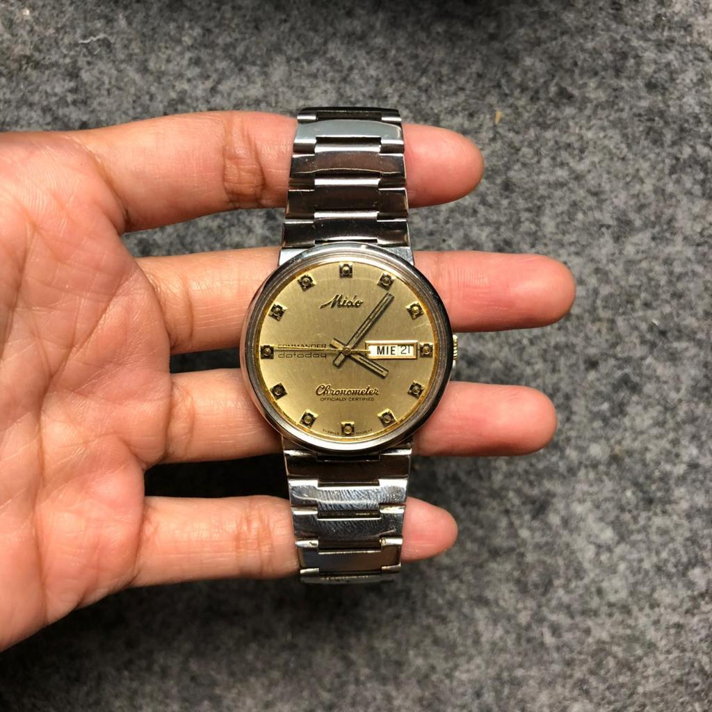 Jam tangan mido commander original pria second gold