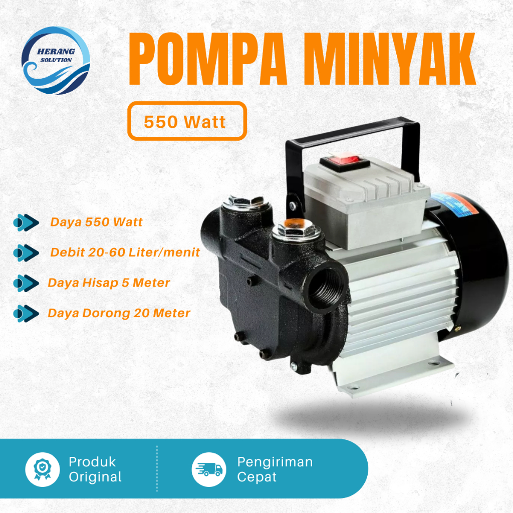 Pompa Sedot Minyak Oli Solar 550W Pompa Minyak Solar AC 220V Fuel Transfer Pump Pompa Solar Listrik