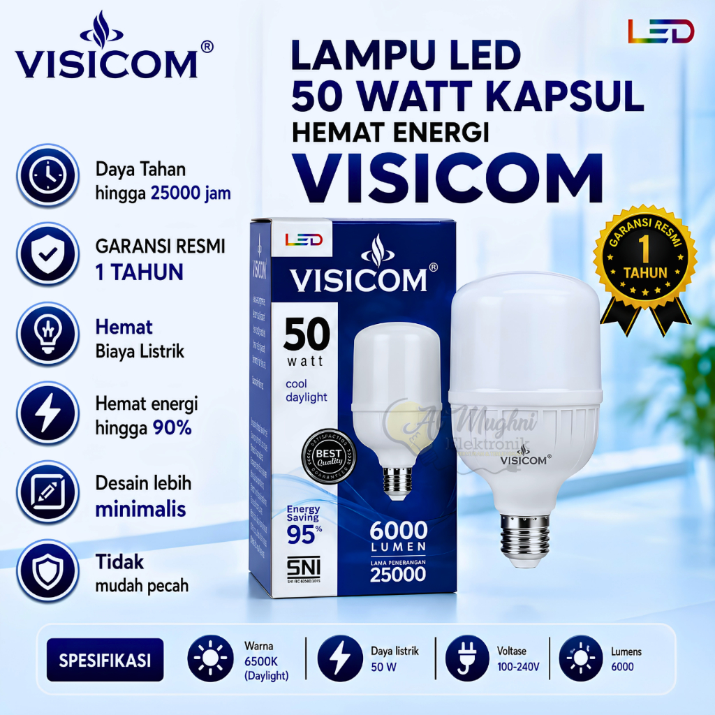 LAMPU LED VISICOM 50 W /LAMPU LED HEMAT ENERGI VISICOM 50 W /led visicom 50 w