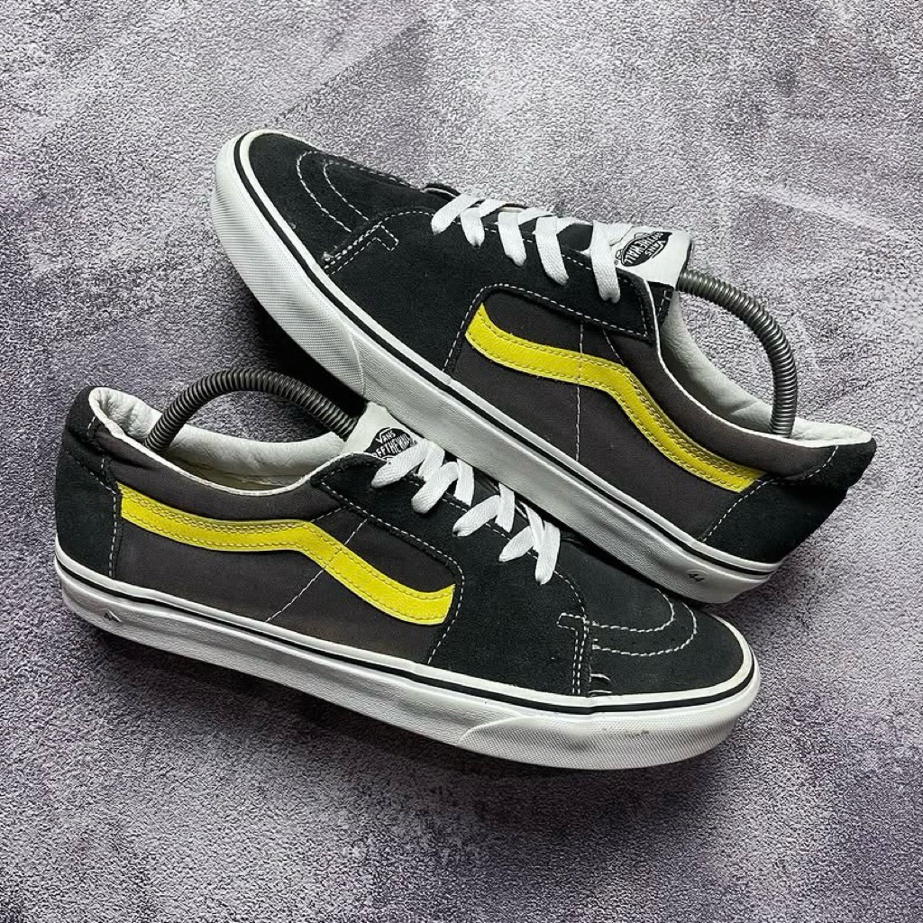[Size 44.5] Rare Vans Sk8-Low Utility Pop Black Faded Green Yellow Second Original Kondisi Mulus Nom