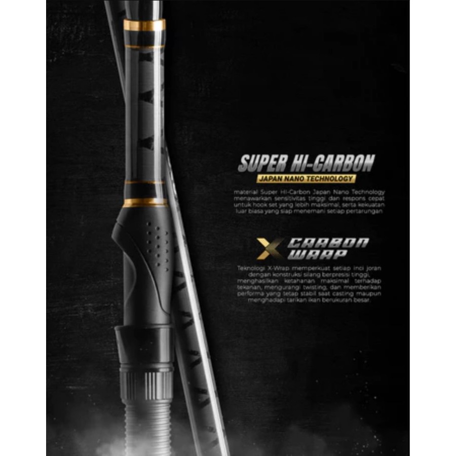 Joran KENZI TELECARP PRO 3907 Surf 390cm X Warp Carbon Fuji Guides Teleskopik Rod