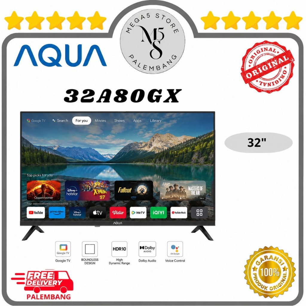 TV LED Aqua Google TV 32Inch - 32A80GX Google TV 32Inch