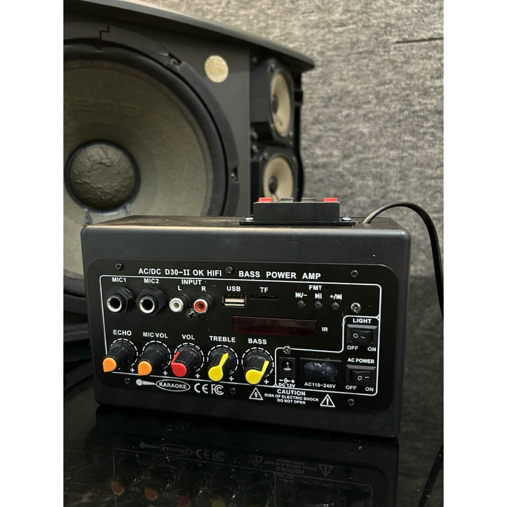 amplifier Bluetooth karaoke d30 II LCD casing box x6 2000w 12inch speaker