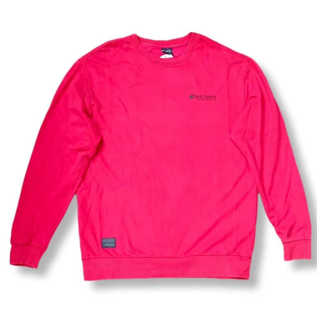 DISCOVERY EXPEDITION SMALL LOGO RED CREWNECK | SWEATER | OUTERWEAR | KDU #66