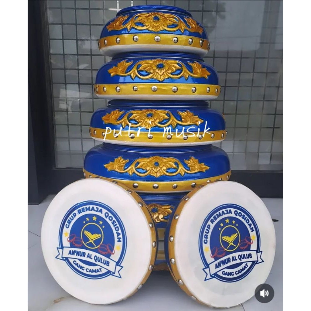 Rebana Qosidah Lasqi super kualitas motif ukir jepara