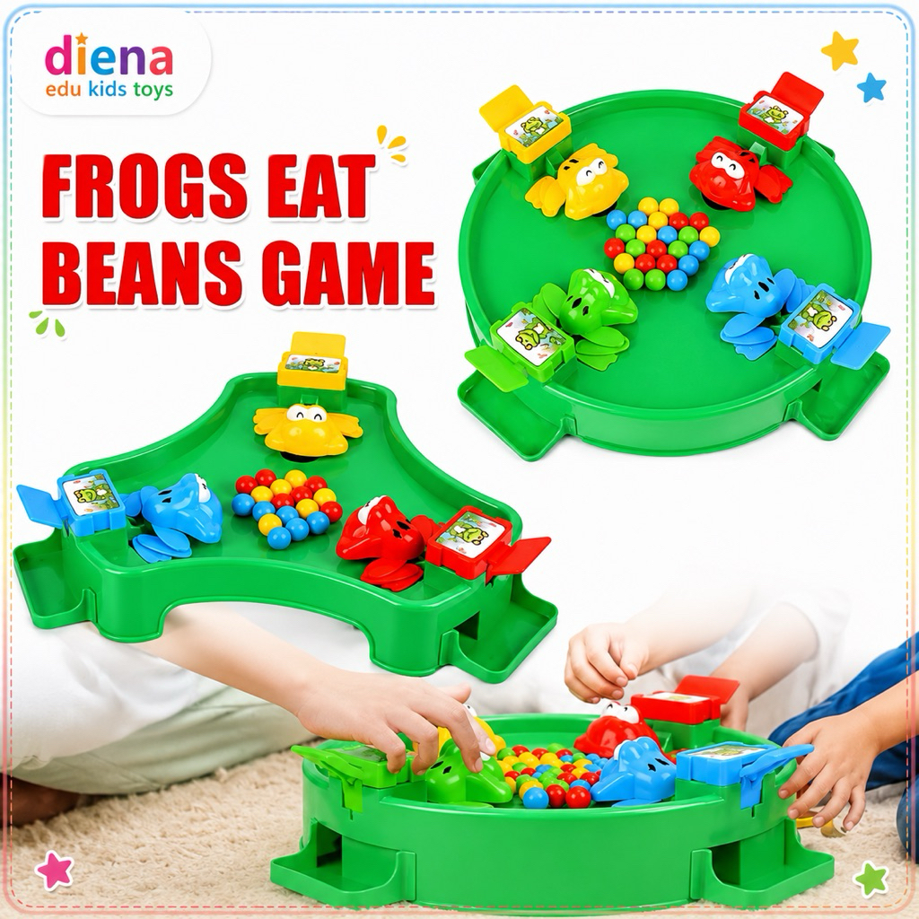 Mainan Edukado Kodok Makan Bola Hungry Frog Katak Bola Mainan Keluarga Mainan Prank MURAH BANGETTT