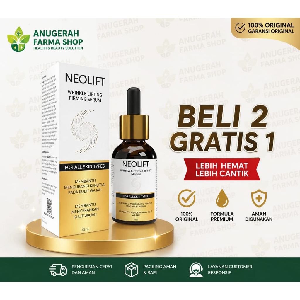 Serum "Neolift" diformulasikan dengan komposisi yang berkualitas sehingga Ampuh untuk mengatasi Keru