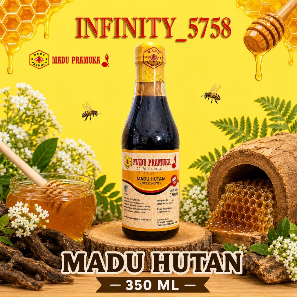 MADU PRAMUKA MADU HUTAN 350 ML (MADU ASLI)