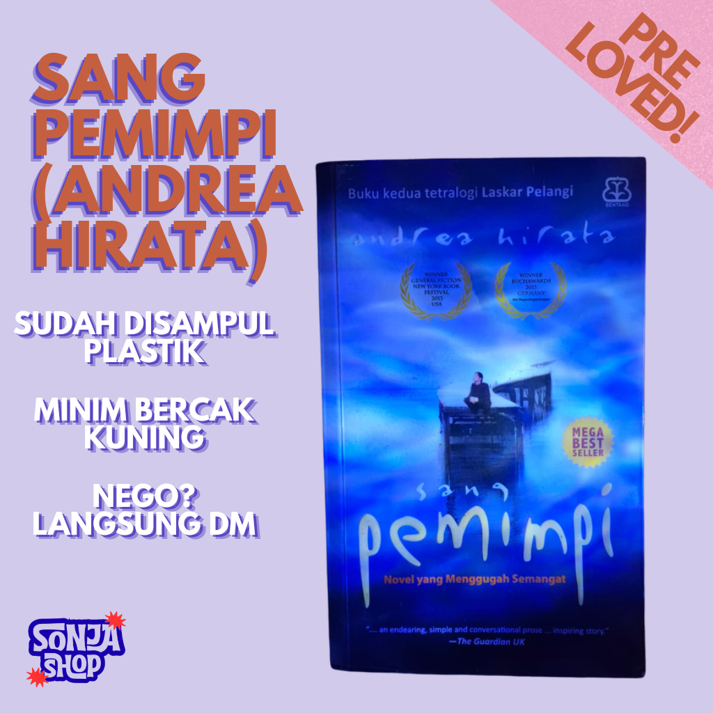 [PRELOVED] Novel Sang Pemimpi - Andrea Hirata | Buku Bekas Original Kondisi Bagus Sudah Sampul Plast