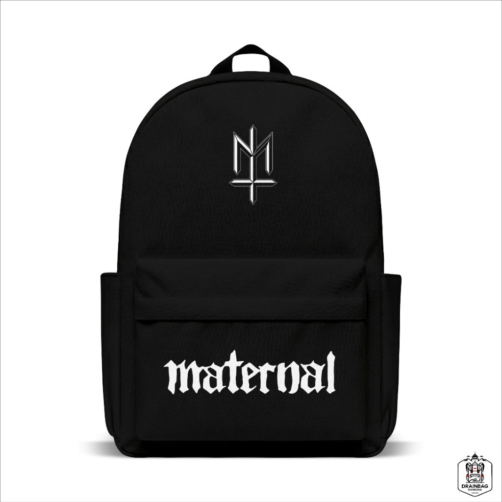 Tas hitam backpack sekolah model Jansport desain MATERNAL
