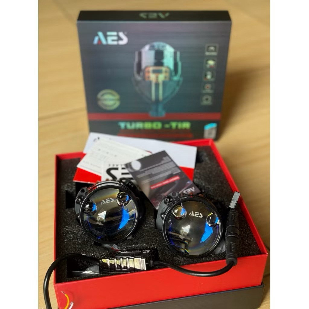 BILED PROJECTOR AES TURBO TIR DOBEL LASER DUAL LASER UKURAN 2.5inch 75watt