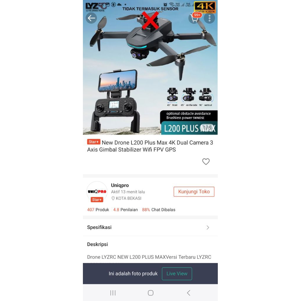 drone L200 plus max