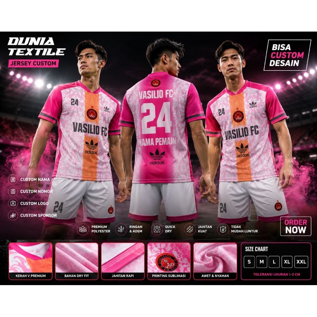 JERSEY BOLA DAN BAJU FUTSAL DESAIN BEBAS SESUKAMU