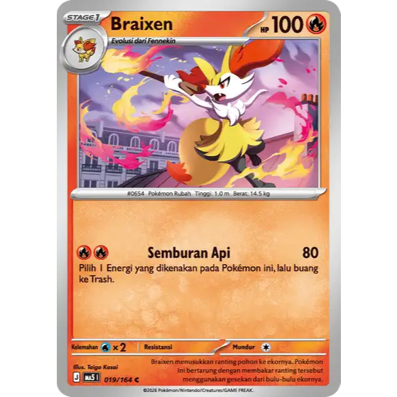 Braixen - MA5 - Kartu Pokemon Indonesia