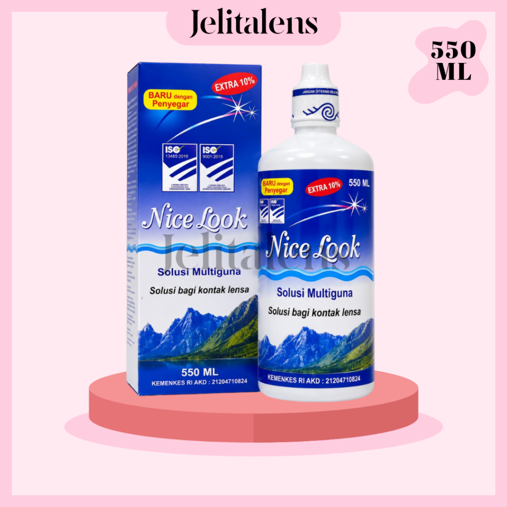 Cairan Pembersih Softlens Nice Look 550ml / Cairan Soflens Nice Look 550ml / Air Softlens Nice Look 