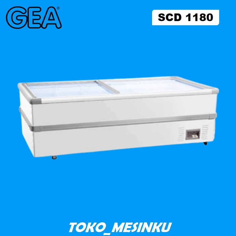 GEA SCD 1180 ISLAND FREEZER SLIDING GLASS FLAT 2 KOMPRESOR