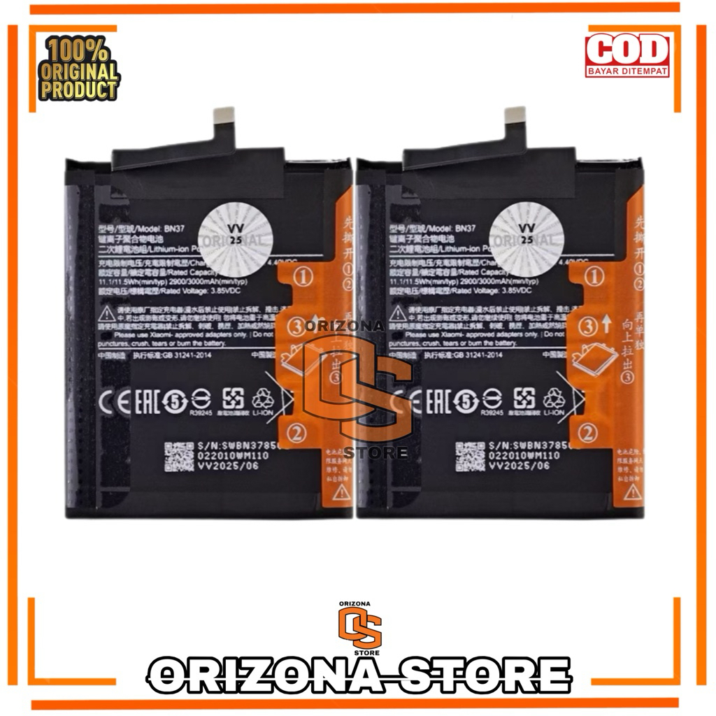 Batre Baterai Xiaomi Redmi 6 BN37 Batu Battery Xiaomi BN-37