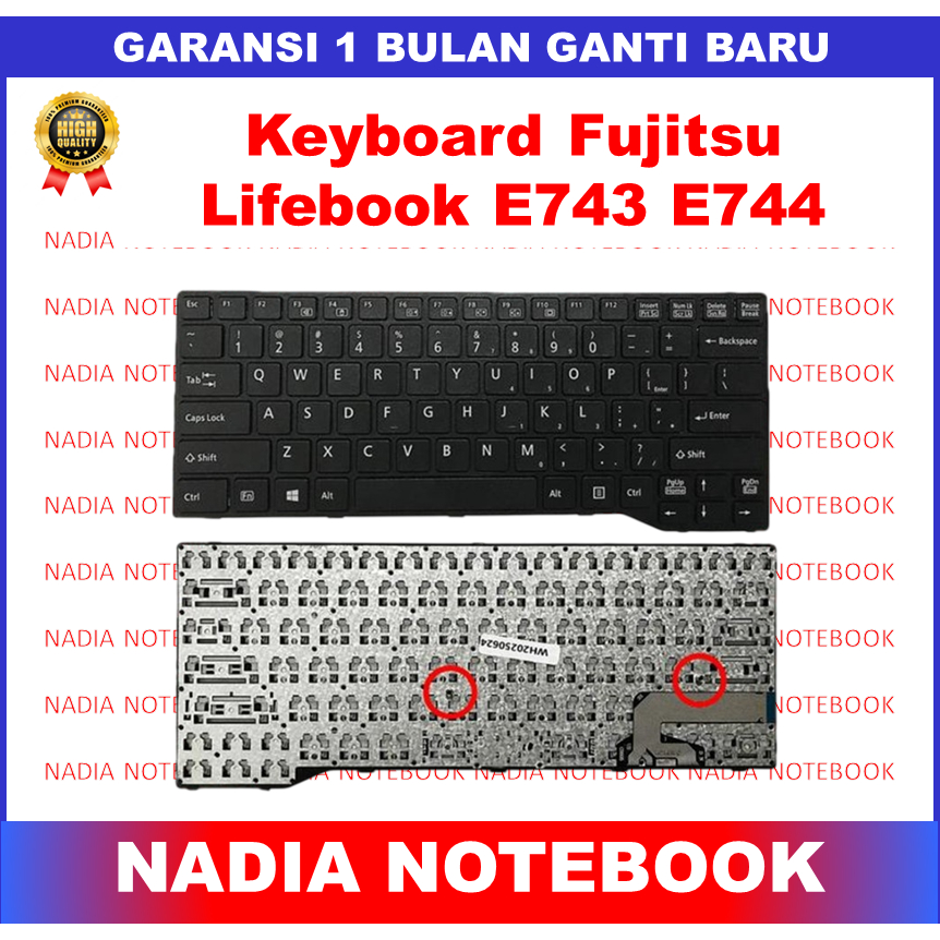 Keyboard Fujitsu Lifebook E743 E744 E745 E746 E733 E734 E544 E546 E547 U745 E736 T725 T726 STYLISTIC