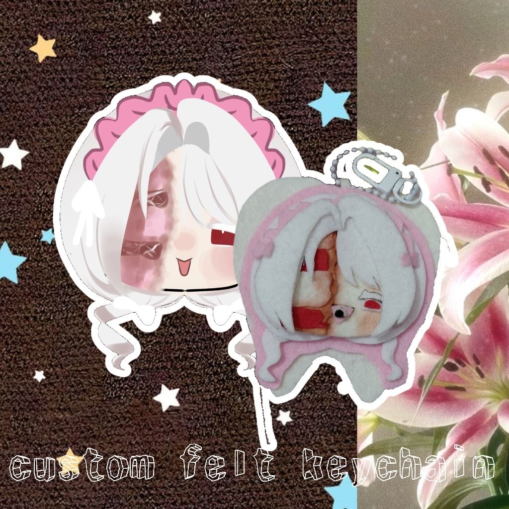 [READ DESC] custom hardfelt plush keychain