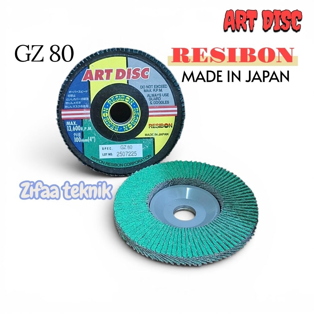 ART DISC Amplas RESIBON Amplas Susun Grit GZ80 Original Made in Japan