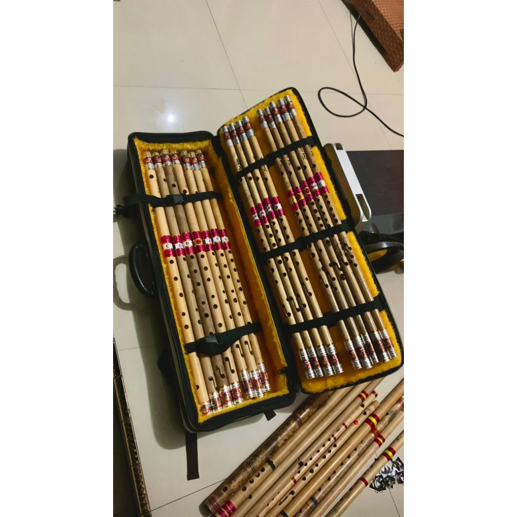 suling dangdut 1set + tas siap manggung