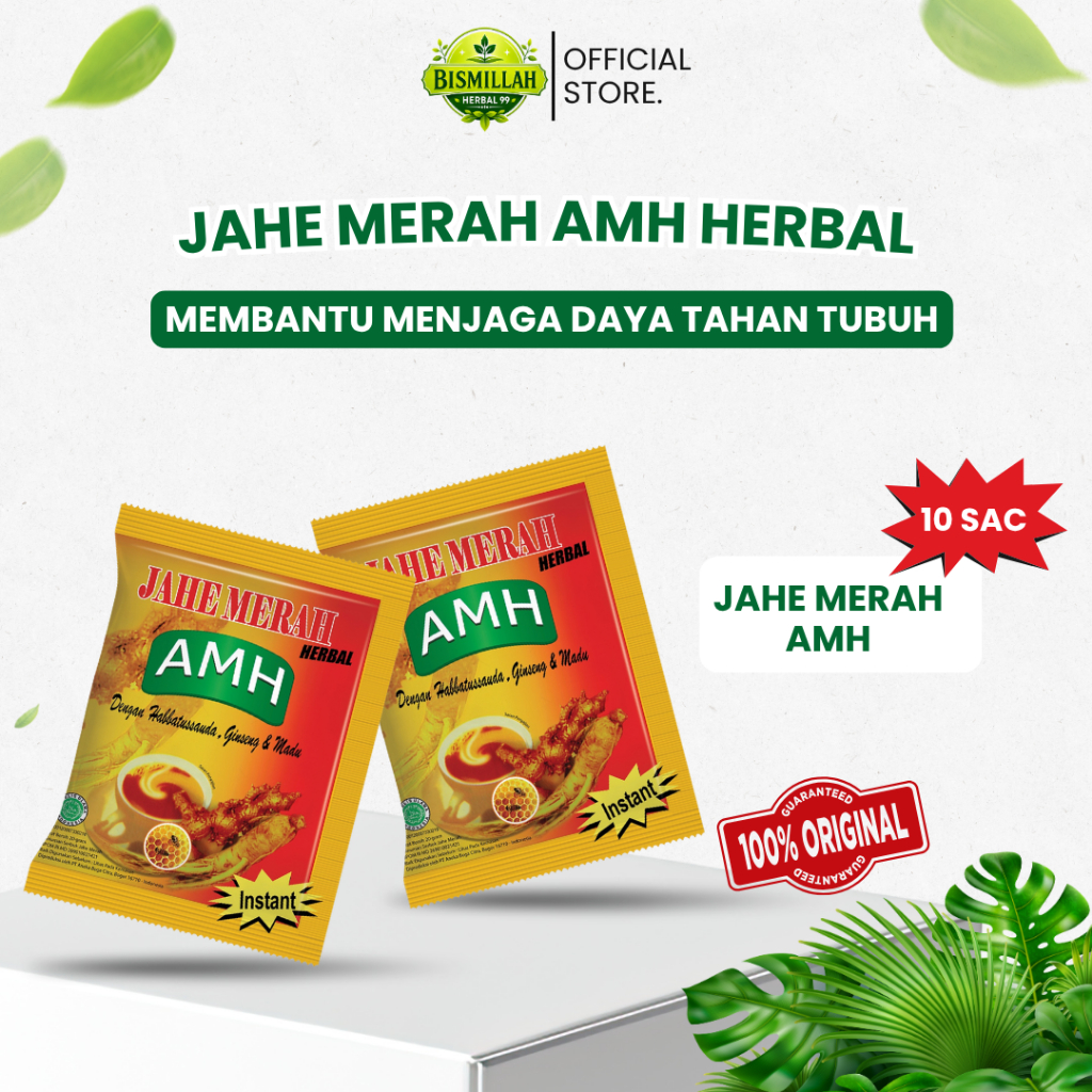 JAHE MERAH AMH/JAHE MERAH AMANAH/JAHE AMH RENCENG 10 SACHET/AMH