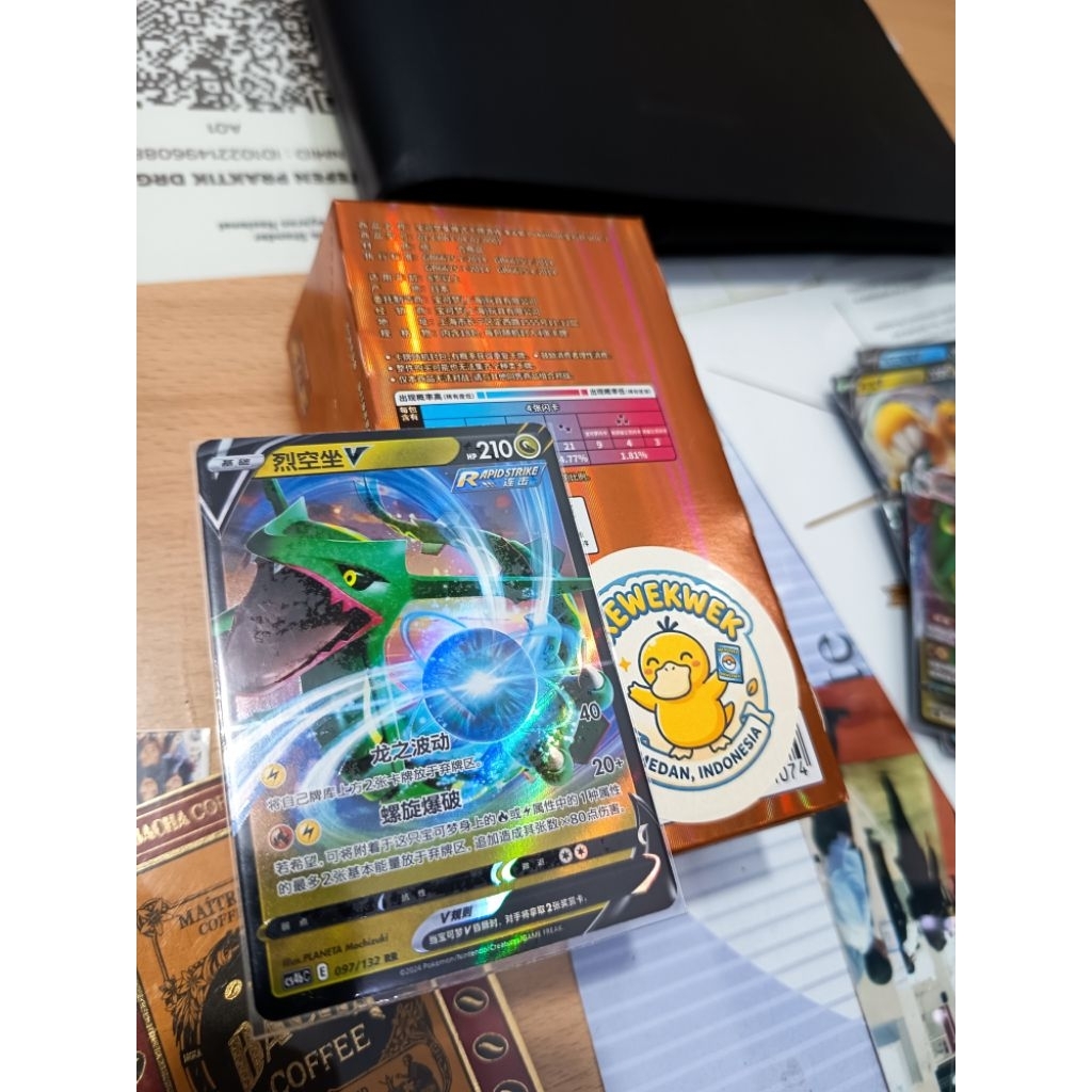 Rayquaza V 097/132 RR pokemon trading card china