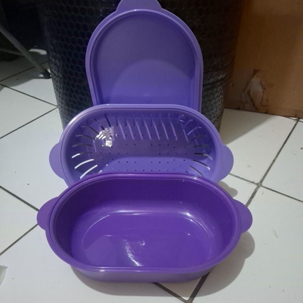 tempat nasi dan tempat sayur tupperware