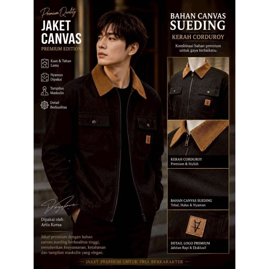 work jaket canvas sueding