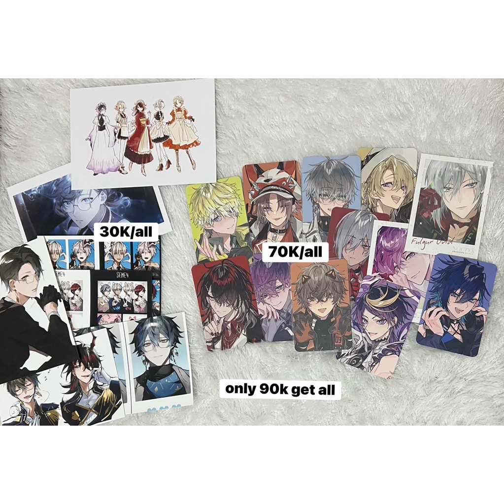 WTS PHOTOCARD FANMERCH VTUBER NIJISANJI NIJIEN LUXIEM AND NOCTYX SET